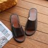 Pantuflas de Cuero Haining para Verano para el Hogar Antideslizantes Suela Sólida Pantuflas de Piso para Hombres y Mujeres Sandalias de Interior Venta al por Mayor