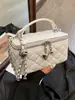 Moda de Nicho para Comércio Exterior Bolsa de Mão Caixa para Mulheres 2025 Nova Versátil Acolchoada com Corrente Bolsa de Ombro Único Transversal Pequena