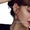 Pendientes de Calabaza Kirin Aleación de Cobre Chapado en Oro Rosa de 18 Quilates Pendientes Largos Pendientes de Ágata Roja Tamaño Mediano Lujo Accesible