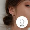 Pendientes Lisos Ol Pendientes para Viajero Estudiante Pendientes de Círculo Pequeños Simples Pendientes de Zirconia Retorcidos Pendientes de Aro Mobius
