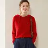 Suéter con Capucha de Cachemir Transfronterizo Capa Base Tejido Holgado Sudadera Fina para Viajar para Mujer Ropa de Abrigo Otoño e Invierno