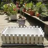 Maceta rectangular larga tipo valla para suculentas, extra grande y engrosada para plantar verduras, maceta de vivero para balcón, Plástico Yima Taibao