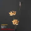 Ramos de flores secas, adornos decorativos de flores reales, flores de loto secas, capullos de loto, raíces de loto naturales, arreglos florales inspirados en Zen, decoraciones para sala de estar chinas.