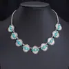 Collar de Turquesa Estilo Étnico Transfronterizo Europeo y Americano, Cadena para Clavícula de Mujer Moderna y Única, Joyería de Moda