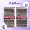 Kit de Cílios Postiços Transfronteiriço, Cílios Leves Curvatura D, Alongadores e Espessantes, Estilo Hot Girl, Versão Espessa 30P-80P
