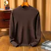 Suéter de lana grueso para hombre, nuevo suéter de lana para hombre, grueso de invierno, color liso, jersey de punto, venta al por mayor