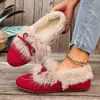 Botas de Invierno para Mujer, Botas de Algodón para Mujer, Botas de Nieve, Zapatos Cálidos de Felpa para Mamá, Zapatos de Algodón sin Cordones para Mujer