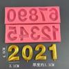 0-9 Molde de Silicona Digital Grande 2021 Molde para Pastel Plegable Tarjeta Decorativa Herramientas para Hornear Molde para Paleta