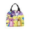 Bolsa de almuerzo con diseño de estrella de Stitch, lonchera de dibujos animados de Stitch para bebé, bolsa de picnic de papel de aluminio, lonchera portátil, bolsa de hielo