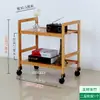 Estantería de bambú móvil, carrito pequeño, estante de almacenamiento, de pie, hogar, simple, multicapa, estante de almacenamiento de bocadillos, estantería con ruedas