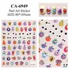 Pegatinas para Uñas con Relieve de Dibujos Animados Pequeños Monstruos Estilo Infantil Travieso Ojos Grandes Pegatinas Adhesivas 3D para Uñas Estilo CA