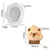 Molde de Pellizco Tejido de Invierno Muñeco de Dibujos Animados Oso Sombrero de Pellizco DIY Guantes Suéter Molde de Silicona