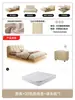 Tecnologia de Cama de Profiterole Cama de Suspensão de Veludo com Luz Cama de Casal Moderna Simples Cama de Tecido Cama de Casal com Armazenamento