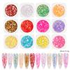 Internet Celebrant - Nuevo set de 12 colores de lentejuelas de cristal para decoración de uñas con purpurina variada y destellos para decorar uñas.