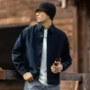 Camisa de trabalho vintage resistente estilo americano para homens, de manga comprida, corte solto, casual, marca moderna, jaqueta de caça robusta para homens