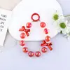 Novo Pingente de Laço Colorido Galvanizado com Contas para Capa de Celular Pulseira DIY Chaveiro de Contas de Cristal Pingente de Bolsa