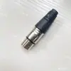 Plugue de mixer Canon de três pinos, macho e fêmea, prateado, plugue macho e fêmea para microfone XLR, preto, torneira