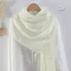Bufanda de Algodón y Lino Burbuja de Comercio Exterior, Bufanda de Seda para Mujer, Pañuelo Versátil para la Cabeza, Bufanda Larga para Proteger del Sol, Bufanda de Color Sólido, Venta al por Mayor desde el Fabricante