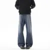 Jeans Retro Americanos con Patrón de Cielo Estrellado para Hombre, Pierna Recta Holgada, Nuevos Pantalones Casuales de Moda Lavados a Rayas para Primavera y Otoño para Hombre