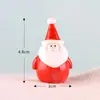 Paisagem miniatura de boneco de neve de Natal, arranjo em vaso com cena de neve, pequenas peças decorativas, pingente de chaveiro Papai Noel, presentes de resina, atacado