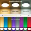 Lámparas transfronterizas RGB, lámpara de techo LED a todo color, moderna, simple, redonda, para dormitorio, sala de estar, mezcla de colores, atenuación, lámparas Zhongshan