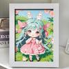 Pegatinas de diamantes para manualidades, diseño de princesas de dibujos animados, estilo niña, regalo hecho a mano para amigas y novias, venta al por mayor