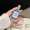 Pulsera de Metal con Zirconia Cobre Hueca Incrustada de Perlas Adecuada para Apple Watch iWatch Décima Generación 11/10Ultrase