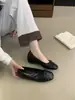 2026 Nova Versão Coreana Laço Primavera Novidades Sapatos Elegantes para Combinar com Saias Sapatos de Camada Única com Forro Interno para Combinar com Saias