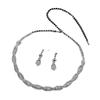 Collar de novia europeo y americano directo de fábrica femenino diamante completo dos trajes cadena de garra joyería de boda al por mayor en vivo N6376