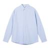 Camisa Oxford Bordada Nengmeng Retro Listras Finas Manga Raglan Masculina Primavera Solta Manga Longa Camisa Casual Masculina