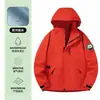 Chaqueta Tres en Uno para Exteriores para Hombres y Mujeres, Conjunto de Dos Piezas de Chaqueta de Algodón Impermeable y Cortavientos para Senderismo, Ropa de Montañismo con Logo Impreso Personalizado