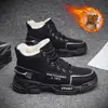 Zapatos de Algodón Cálidos Engrosados de Terciopelo de Invierno para Hombre Zapatos de Trabajo Impermeables Antideslizantes Martin para Obra Protección Laboral Zapatos de Moda