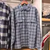 Camisa Japonesa de Primavera/Outono Masculina e Feminina com Bolso Duplo de Manga Longa Camisa Casual de Moda Camisa de Ar Condicionado 486615 488794