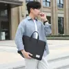 Bolsa para Laptop de Estudiante, Maletín, Bolsa de Información para Reuniones de Oficina, Bolsa Sencilla de Lona para Documentos, Texto de Logo Imprimible