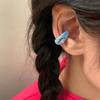 Pendientes con clip de oreja de dopamina, coloridos, con esmalte de gota, estilo sencillo, sin orejas, con clip de hueso de oreja, temperamento de nicho, divertidos