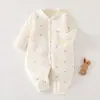 Mono cálido para bebé, chaqueta fina acolchada de algodón, ropa de algodón grado A para recién nacido, 0-12 meses, mameluco acolchado de invierno