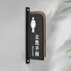 Señales Acrílicas para Baños de Hombres y Mujeres, Señales para Puertas de Baños de Hoteles y Restaurantes, Señales de Baño de Doble Cara