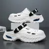 Tamancos de EVA masculinos de verão transfronteiriços, sandálias de sola grossa para casa e interior, sandálias slip-on masculinas para praia e atividades ao ar livre