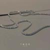 Italia Vicenza Oro Blanco Galvanizado Brillo Centelleante Cadena para Clavícula Cadena Sencilla Collar para Mujeres Venta al por Mayor