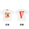 En stock Vlone High Street Big V Mariposa Letra Calavera Esqueleto Limitado Big V Colección Casual Camiseta de Manga Corta para Hombres y Mujeres