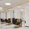 Espelho de Salão de Cabeleireiro Moderno, Espelho Simples de Luxo Leve, Espelho de Corpo Inteiro, Design Simples com Luzes LED, Espelho Inteligente para Cabeleireiro