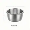 Molheira de aço inoxidável 304 transfronteiriça com tampa de silicone à prova de vazamentos, adequada para culinária ocidental, pimenta do reino, molho de tomate e temperos