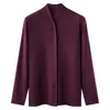 Tejido de Primavera Ropa y Pantalones de Otoño para Mamá Cationic Cardigan de Cuello Alto para Personas de Mediana Edad y Mayores Traje Cálido Ropa y Pantalones de Otoño para Mujeres Mayores