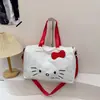 2026 Nuevo Bolso de Mano de Gato de Dibujos Animados de Gran Capacidad Bolso Tote de Hombro Bolso Casual para Viajes Cortos
