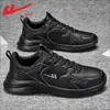 Zapatos de hombre Warrior, zapatos transpirables de primavera, nuevas zapatillas de correr para hombre 2026, versátiles, ligeros, zapatillas deportivas de punto volador con suela blanda para hombre