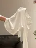 Camiseta de manga larga para mujer talla grande de 100 kg con hombros de corte normal, nueva camiseta básica ajustada de otoño 2026