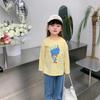 Camiseta de manga larga para niña Pudding Haru, nueva primavera 2023, camiseta infantil de algodón puro con estampado coreano