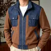 Otoño 2026 Transfronterizo Amazon Estilo Old Money 3D Chaqueta Casual Nueva Color Sólido Cuello Alto Camisa con Cremallera Estilo Old Money