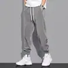 Pantalones de Chándal de Pana con Cordón para Hombre Otoño e Invierno Terciopelo Holgados Casual Talla Grande Leggings Ligeros