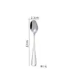 Acero inoxidable 1010 vajilla punta desnuda cuchara cuchara de mesa cuchara para café postre Suministros de Hotel cuchara de regalo soporte Logo